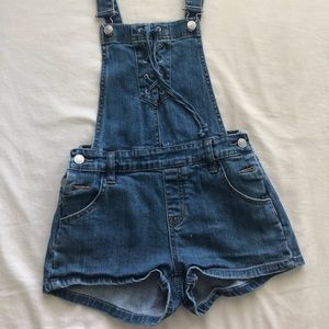 Criss Cross Denim Overalls